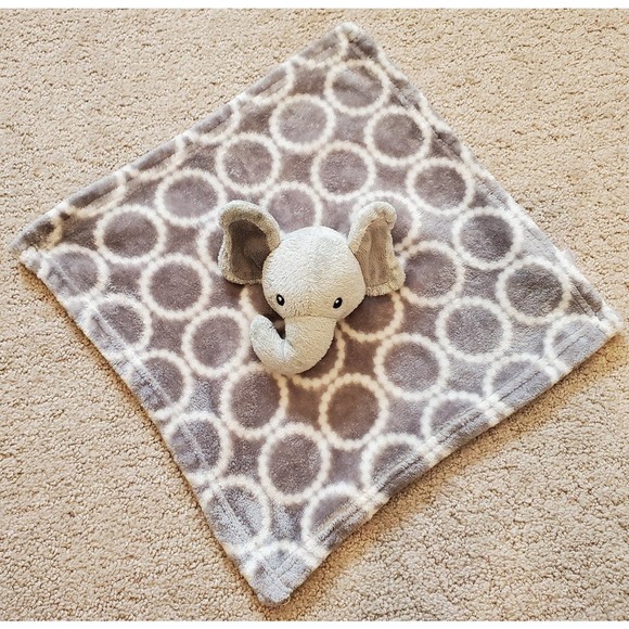 Soft Elephant Snuggle Security Geometric Blanket Lovey Lovie Plush - Picture 1 of 5